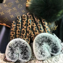 Solid reputation warm cute simple style fur gloves